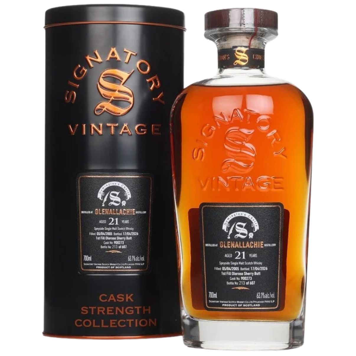 GlenAllachie 21 Year Old 2005 (Cask #900273) – Cask Strength Collection from Signatory