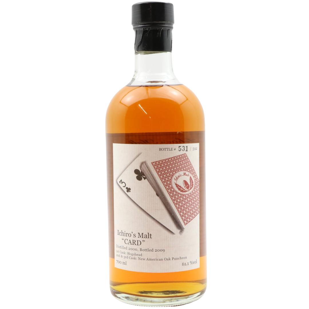 Hanyu 2000 Ichiro's Malt 'Card' #7020 / Three of Clubs | Cape & Cane