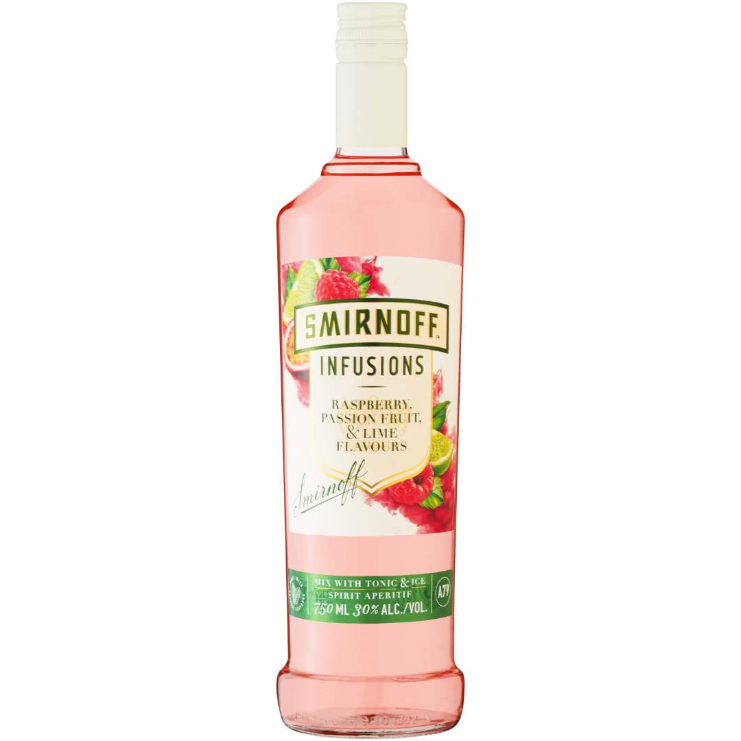 Smirnoff Infusions Rasberry, Passion Fruit & Lime | Cape & Cane